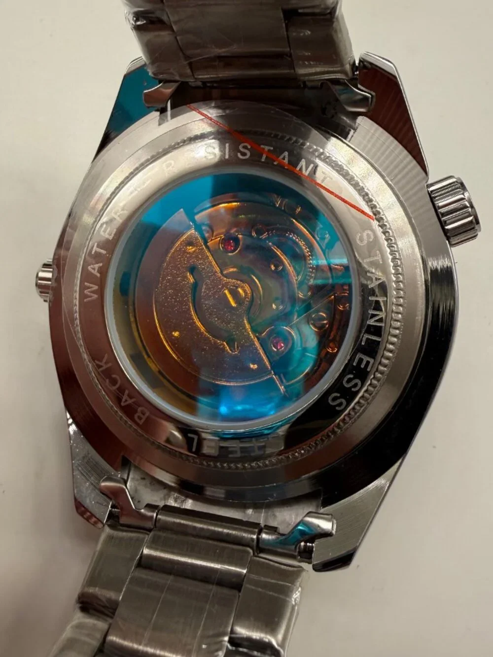 KIMSOUN PROFESSIONAL MENS DIVER STEEL BLUE DIAL 45MM DATE WATCH NIB